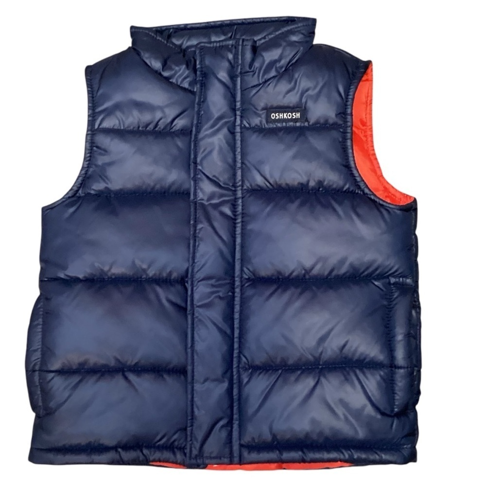 Boy’s‎ OshKosh B’gosh Navy & Red Warm Puffer Vest with Pockets, Size 3T